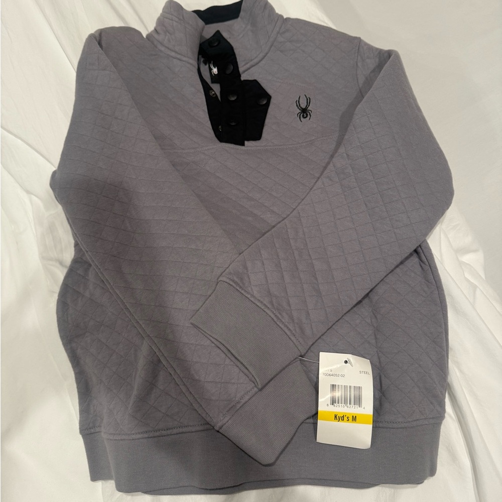 Spyder Kids Gray Quilted Sweater